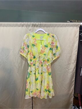 Ted Baker Yellow Floral Mini Dress